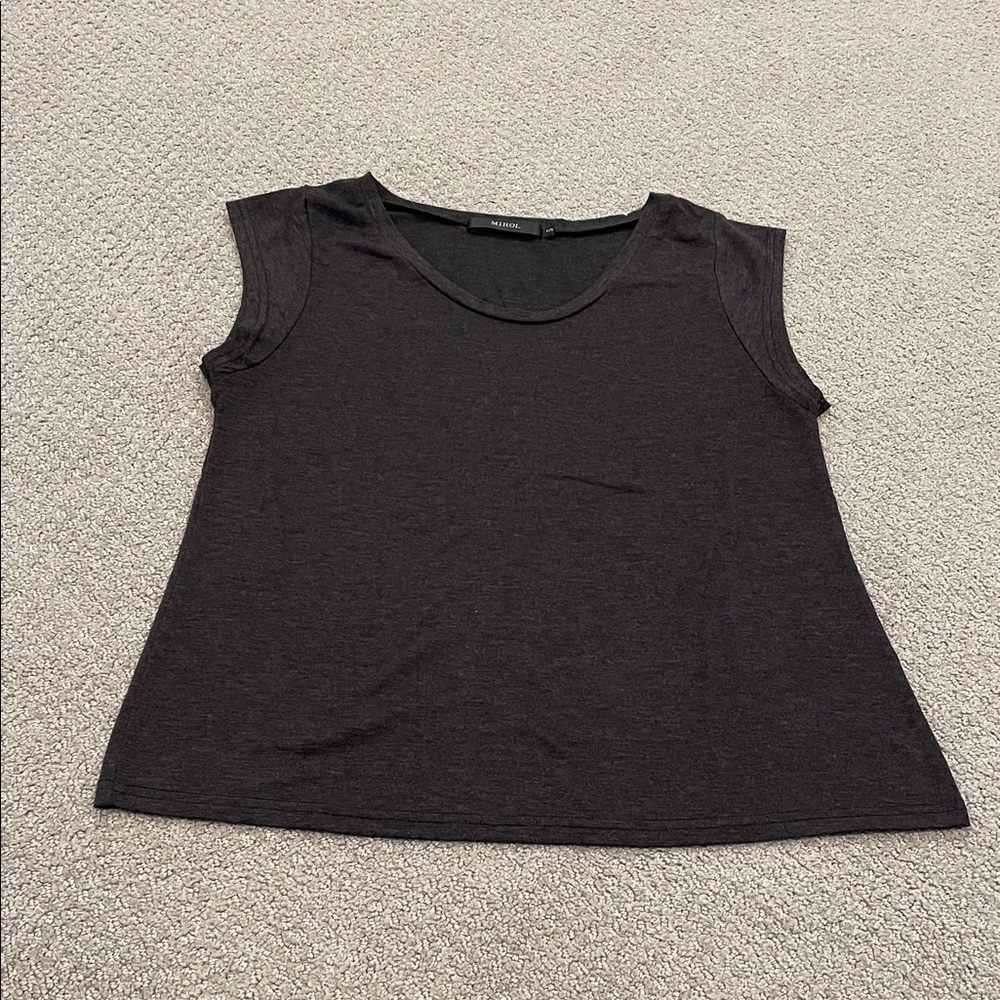 Black/Gray Sleeveless Top